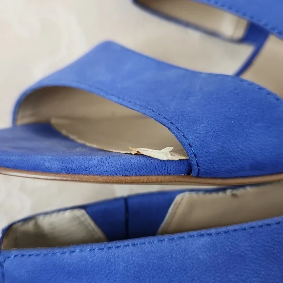 INC International Concepts bright cobalt blue stiletto statement heels size 9.5 - Picture 9 of 16